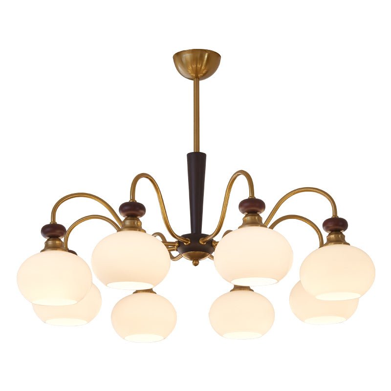 Calaeila Kronleuchter traditionelle Eleganz Kugel Holz Glas