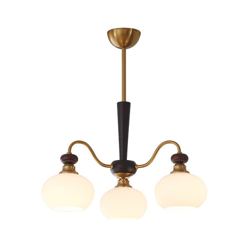 Calaeila Kronleuchter traditionelle Eleganz Kugel Holz Glas