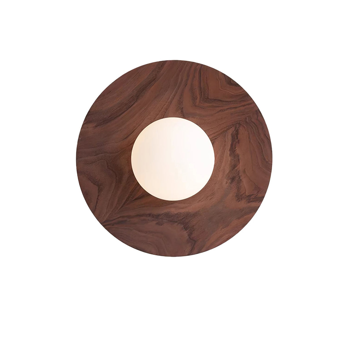 Eloza zeitgenössische minimalistische Wandleuchte aus Holz und Glas