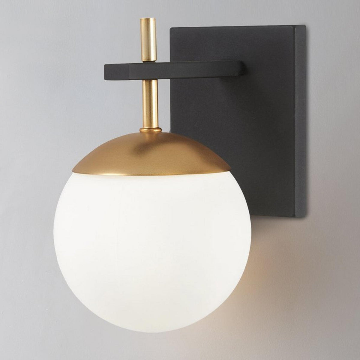 Ealior zeitgenössische minimalistische Wandleuchte aus Glas in Kugelform