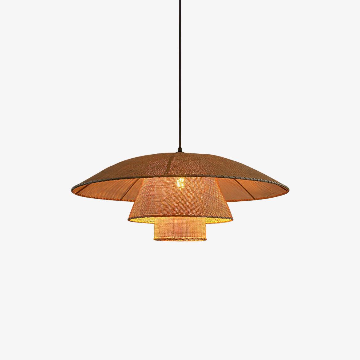 Arixu Rattan Vintage Pendelleuchte