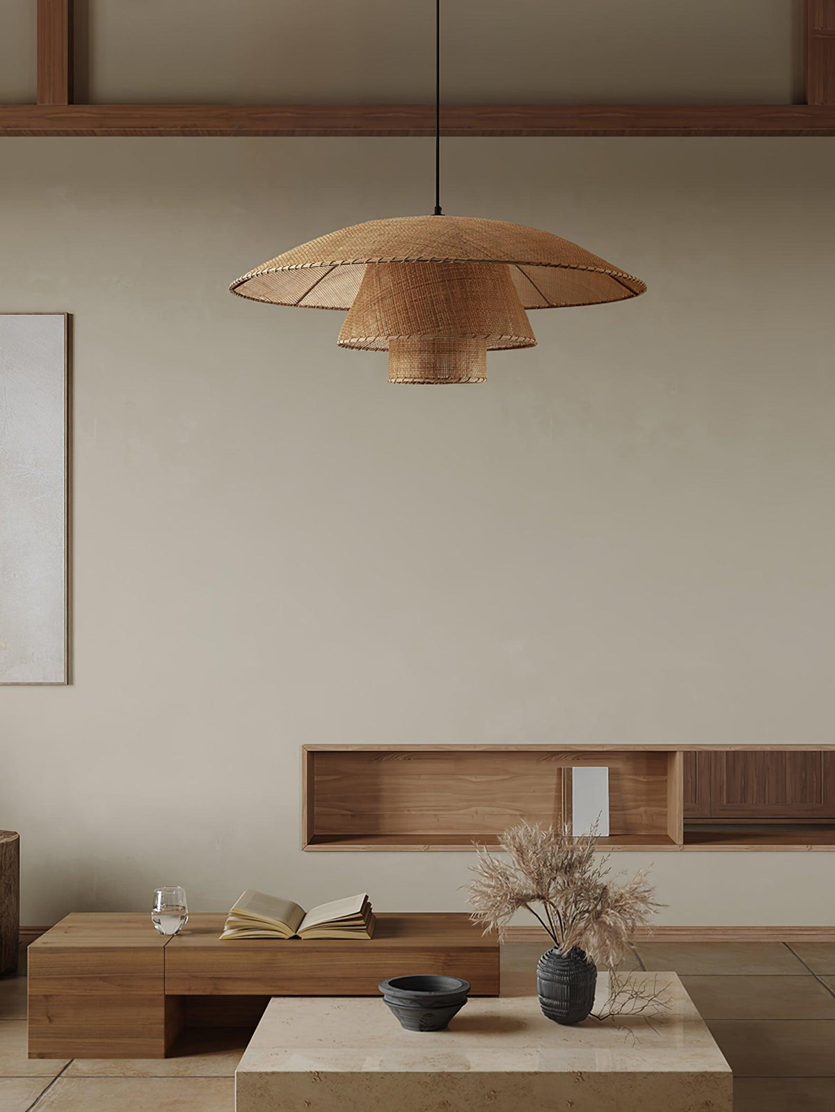 Arixu Rattan Vintage Pendelleuchte