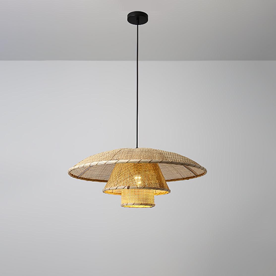 Arixu Rattan Vintage Pendelleuchte