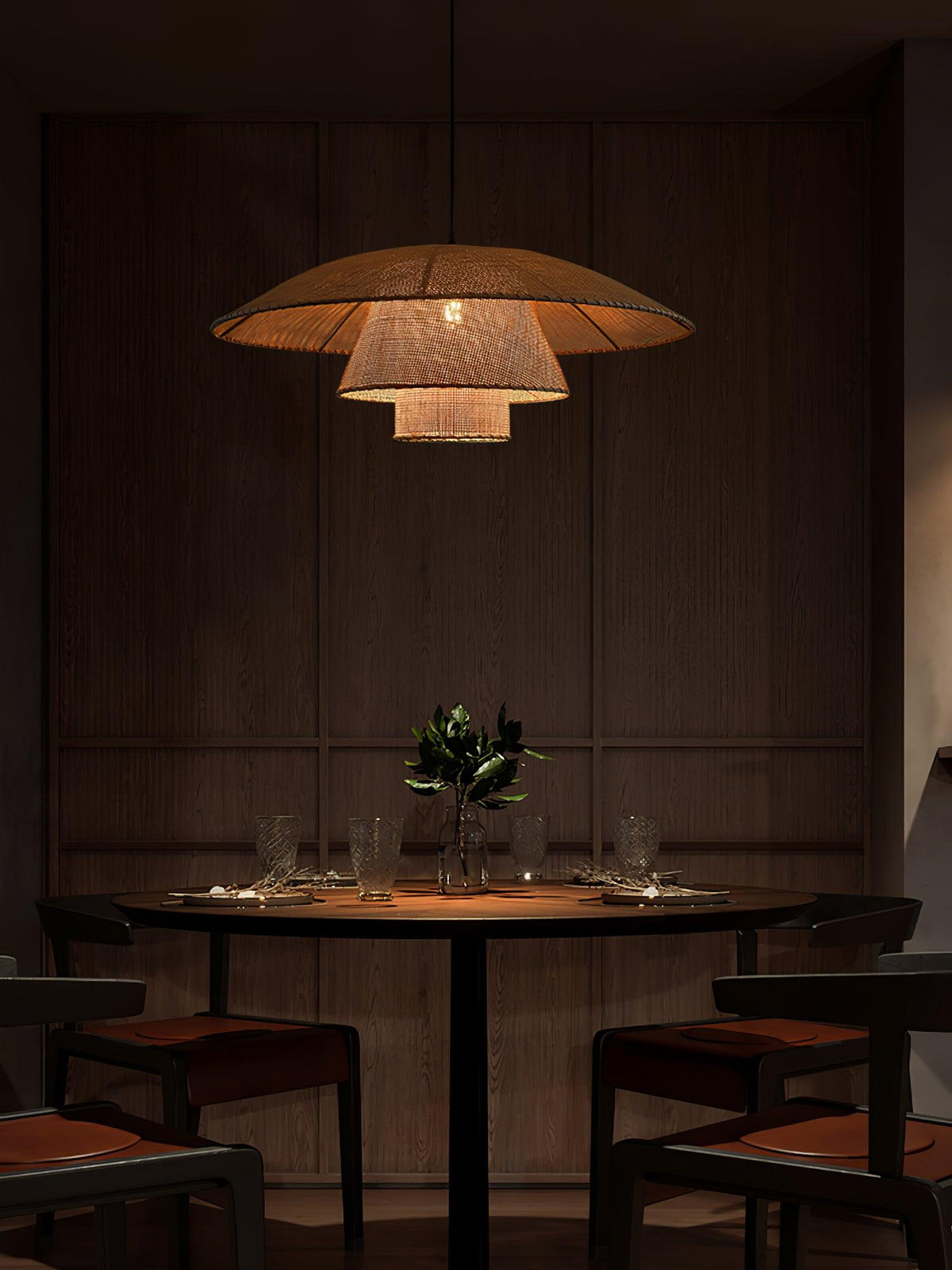 Arixu Rattan Vintage Pendelleuchte