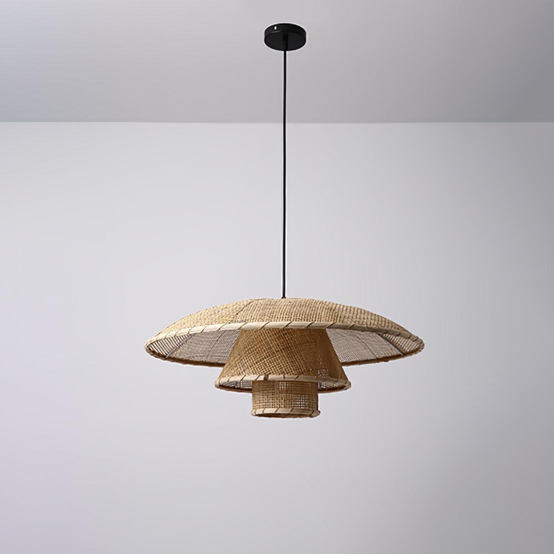 Arixu Rattan Vintage Pendelleuchte