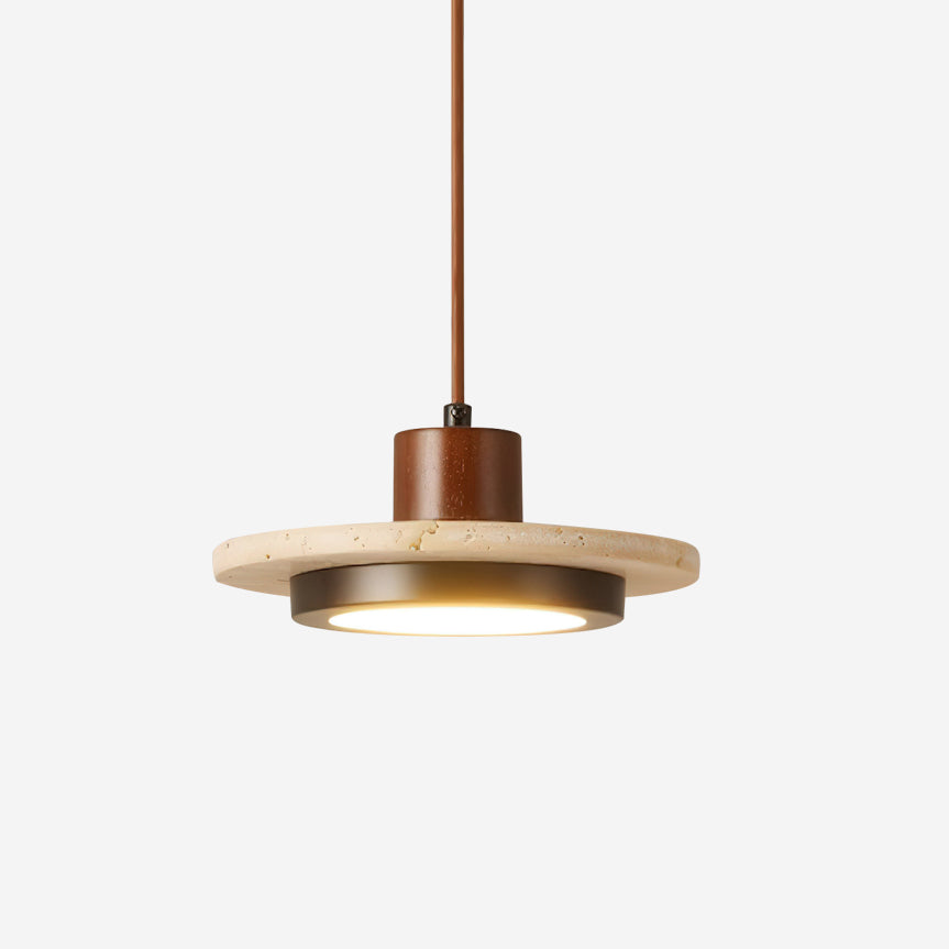 Valen Travertin-Pendelleuchte mit LED