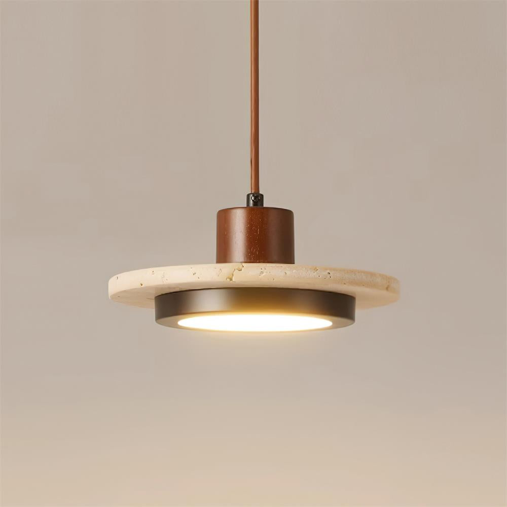Valen Travertin-Pendelleuchte mit LED