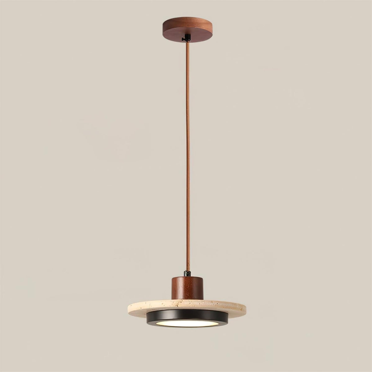 Valen Travertin-Pendelleuchte mit LED