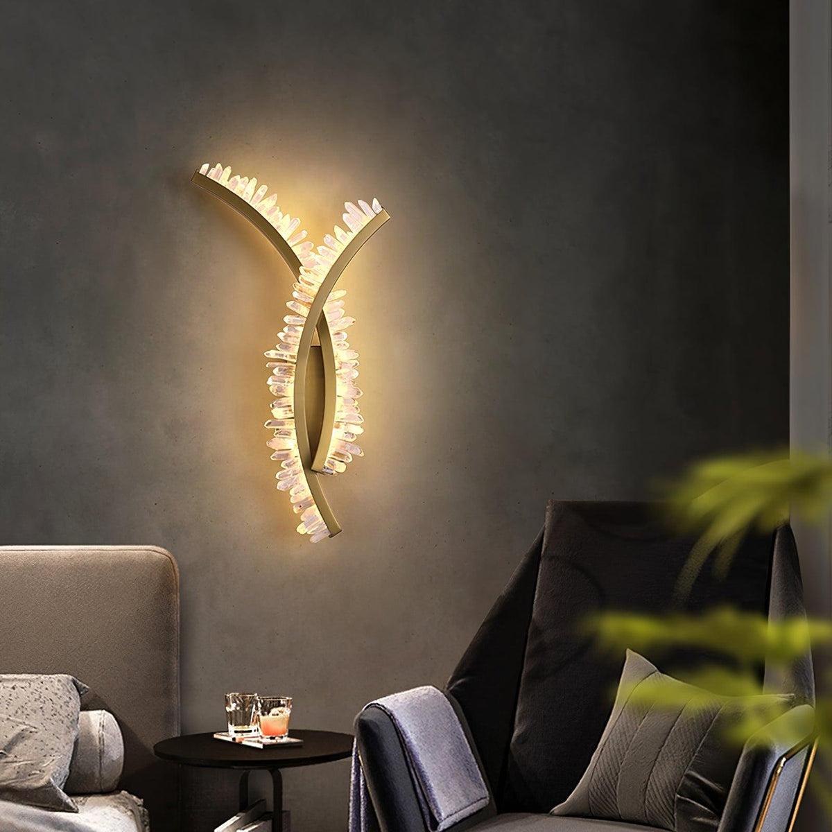 Celo Premium zeitgenössische Kunst-Kristall-Wandleuchte