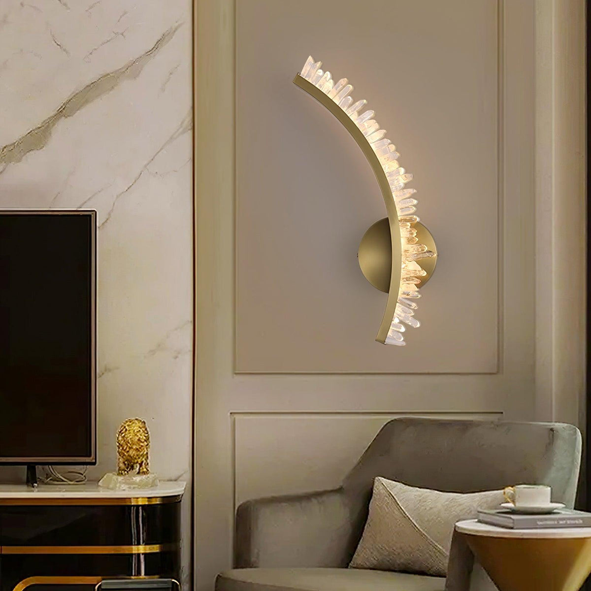 Celo Premium zeitgenössische Kunst-Kristall-Wandleuchte