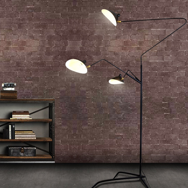 Arisha Stehlampe Bauhaus Schwarz Wohn/Schlafzimmer Dimmbar  Modern LED