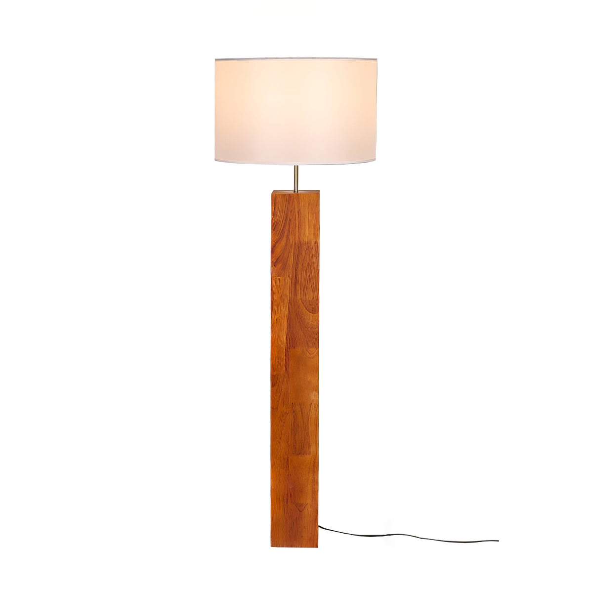 Timberline Stoff- und Holz-Stehleuchte