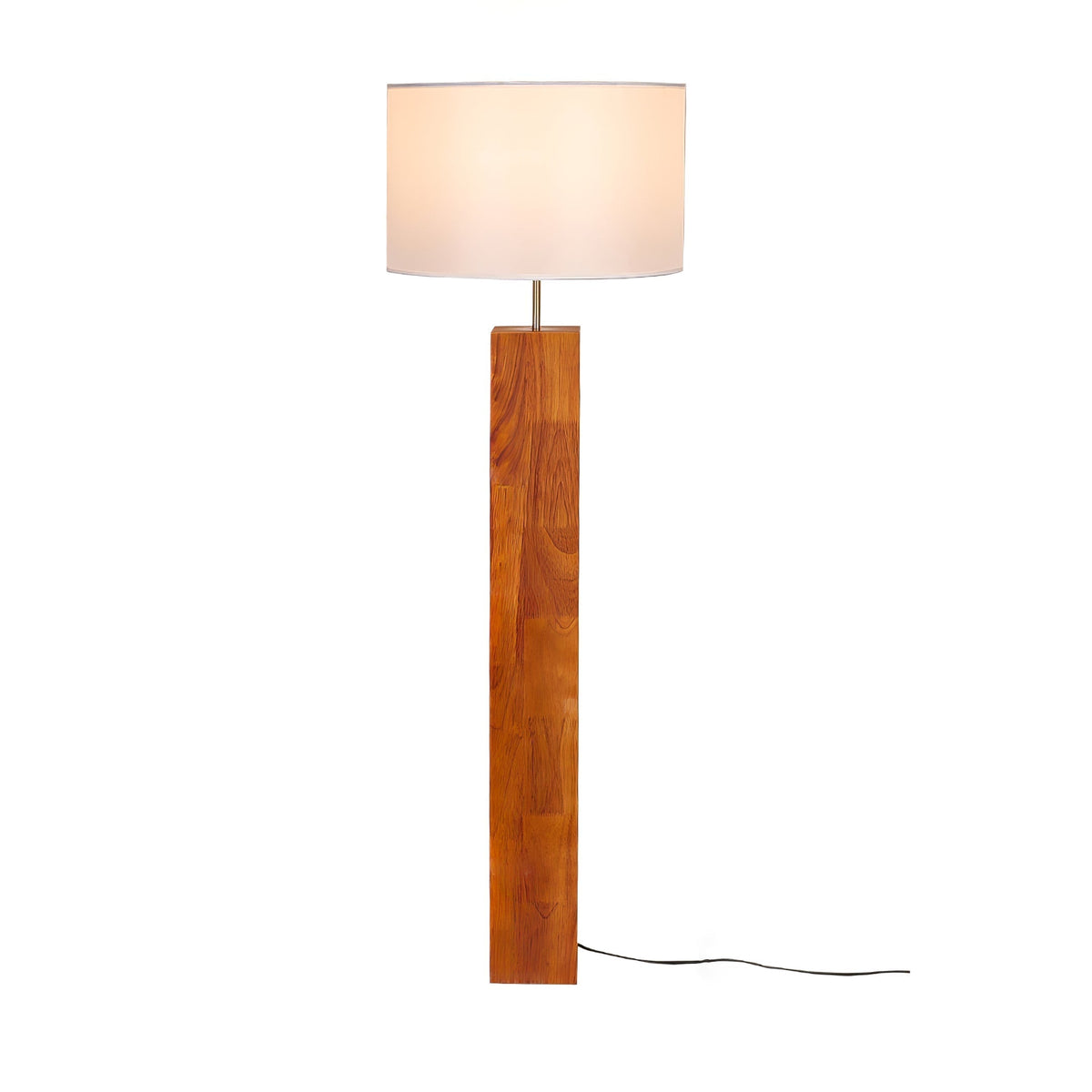 Timberline Stoff- und Holz-Stehleuchte
