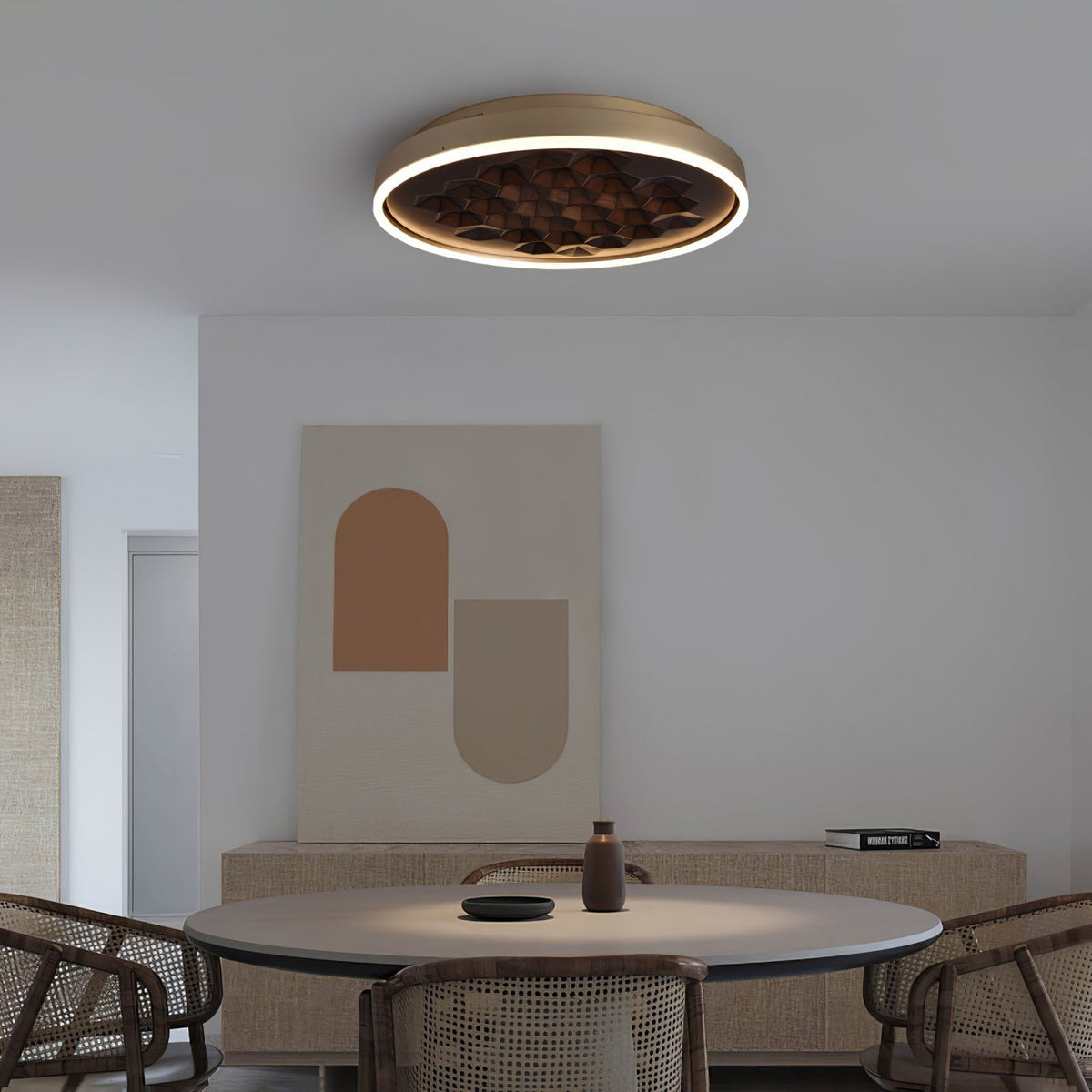 Cevynira Texturierte Bronze flache Deckenleuchte