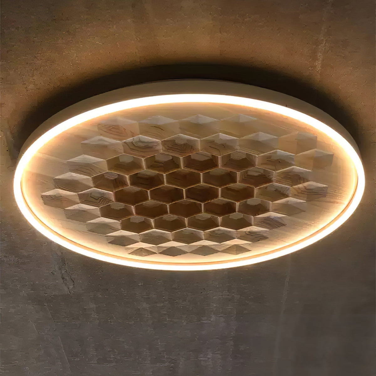 Cevynira Texturierte Bronze flache Deckenleuchte