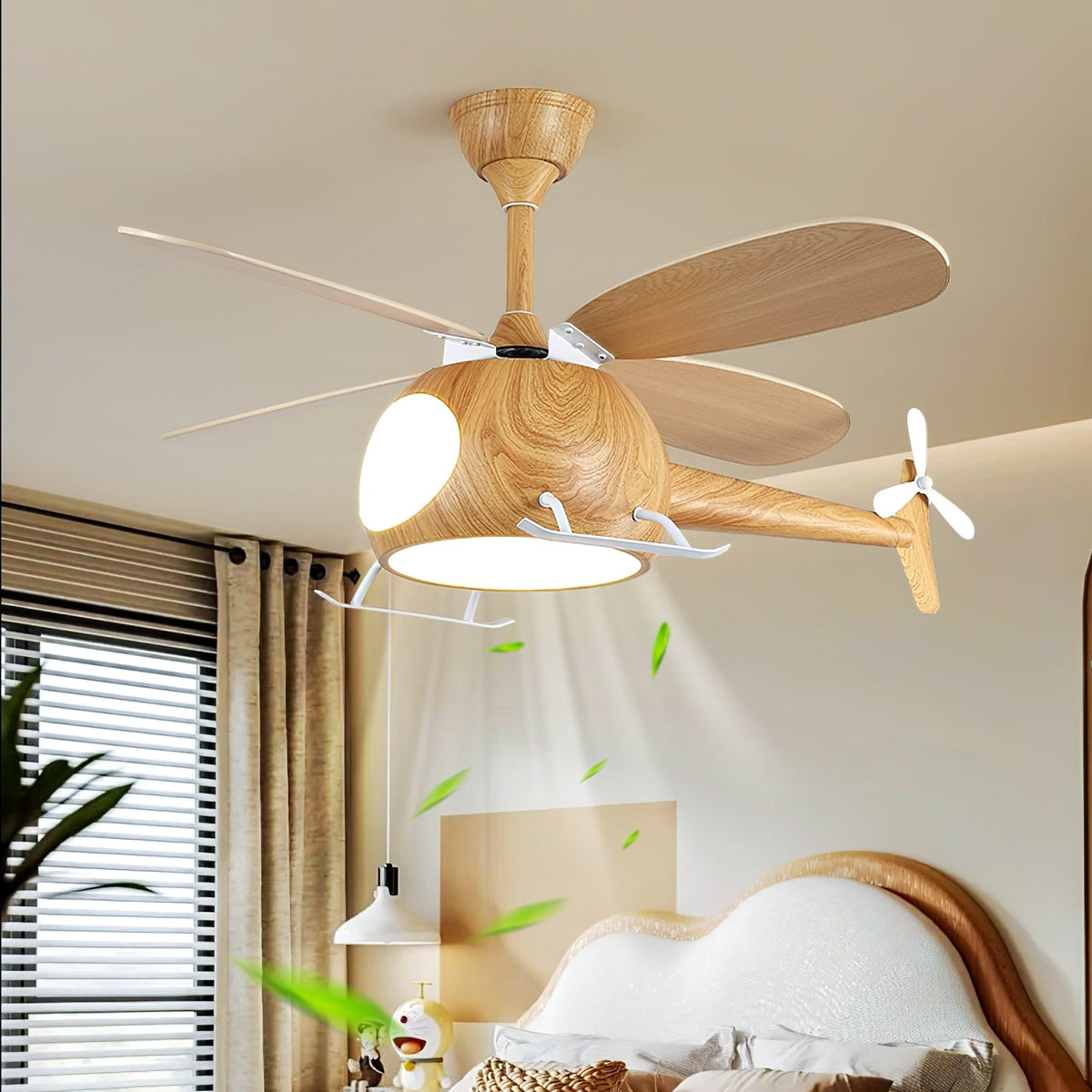 Aviara Moderner Holzbreeze-Kinder-Deckenventilator mit Beleuchtung