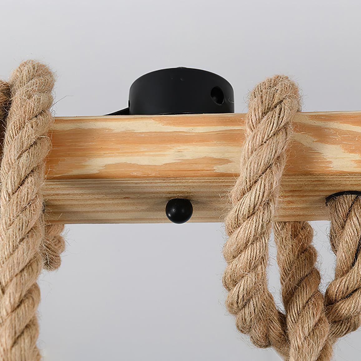 Arove Pendelleuchte aus Hanfseil Industrial