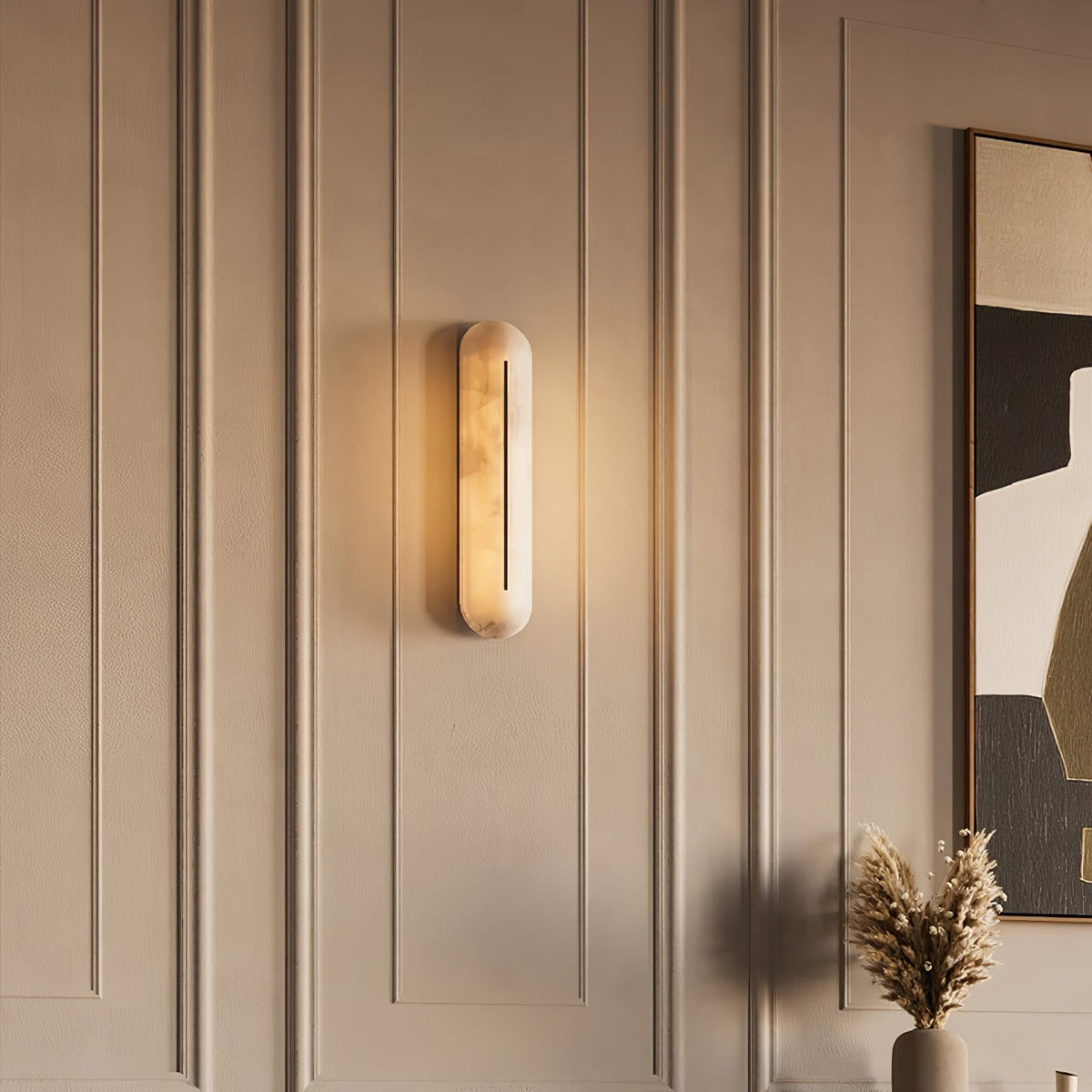 Armaryra Oblong Alabaster-Wandleuchte