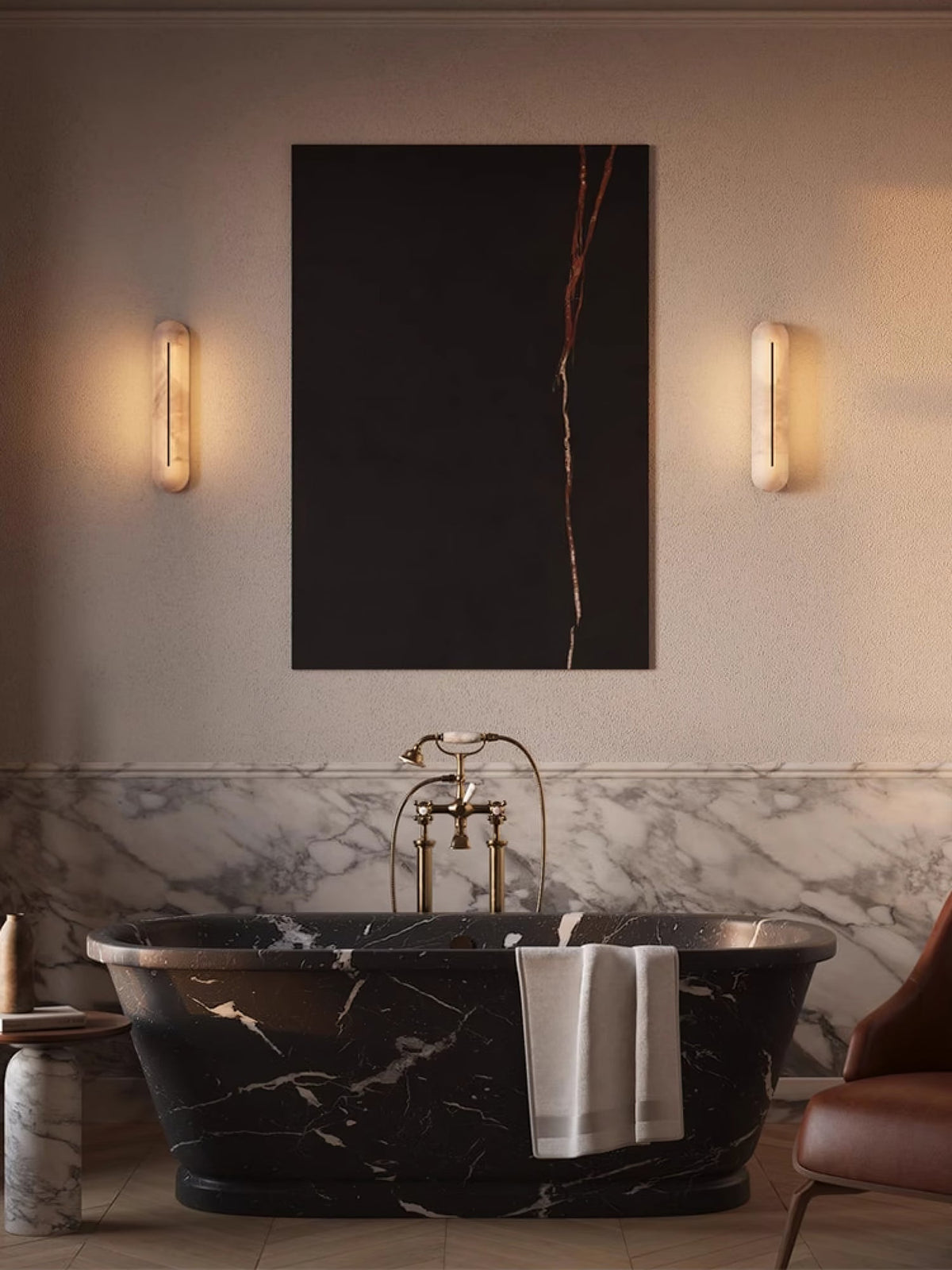 Armaryra Oblong Alabaster-Wandleuchte