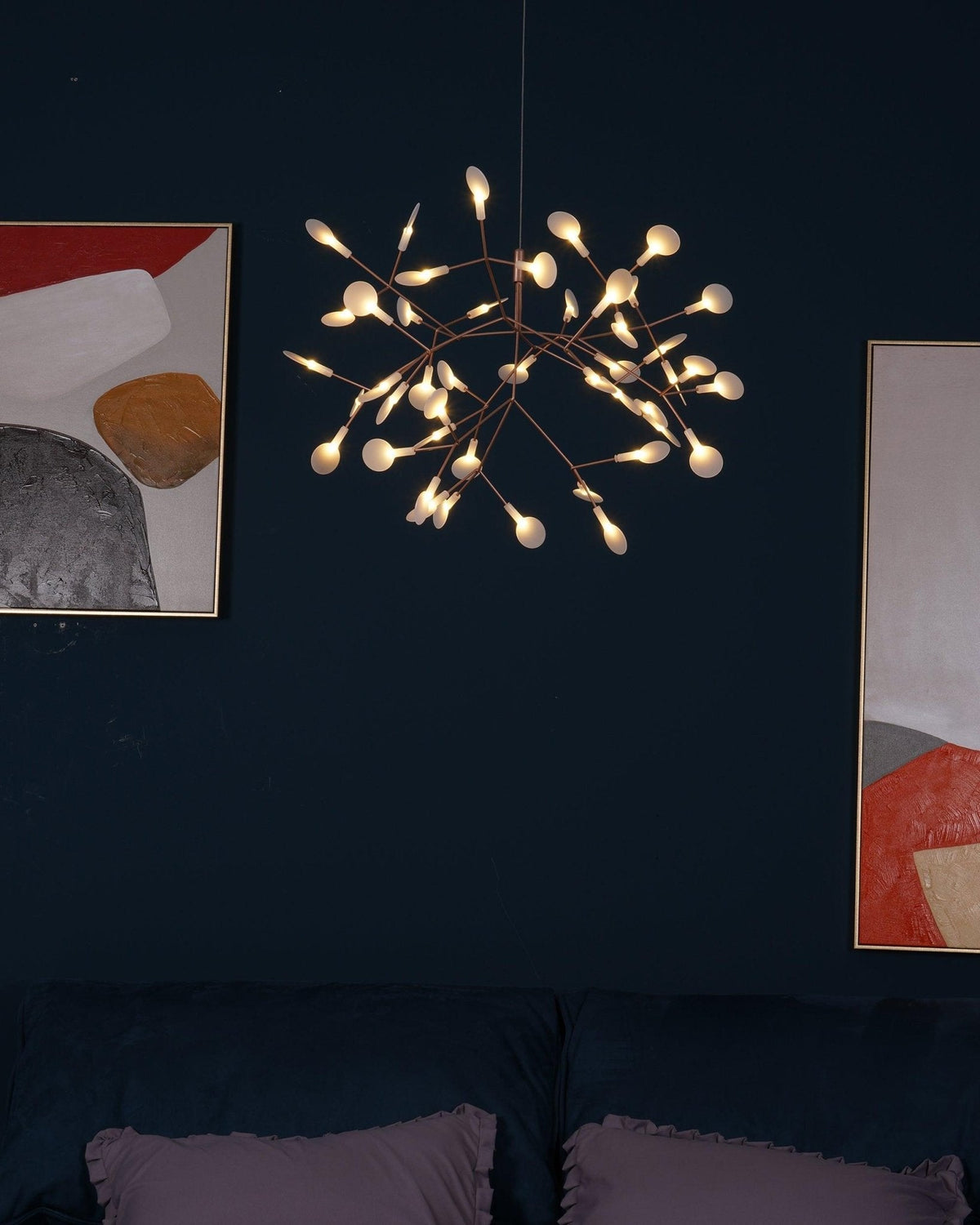 Auroreon Kronleuchter Roségold Firefly LED Ast
