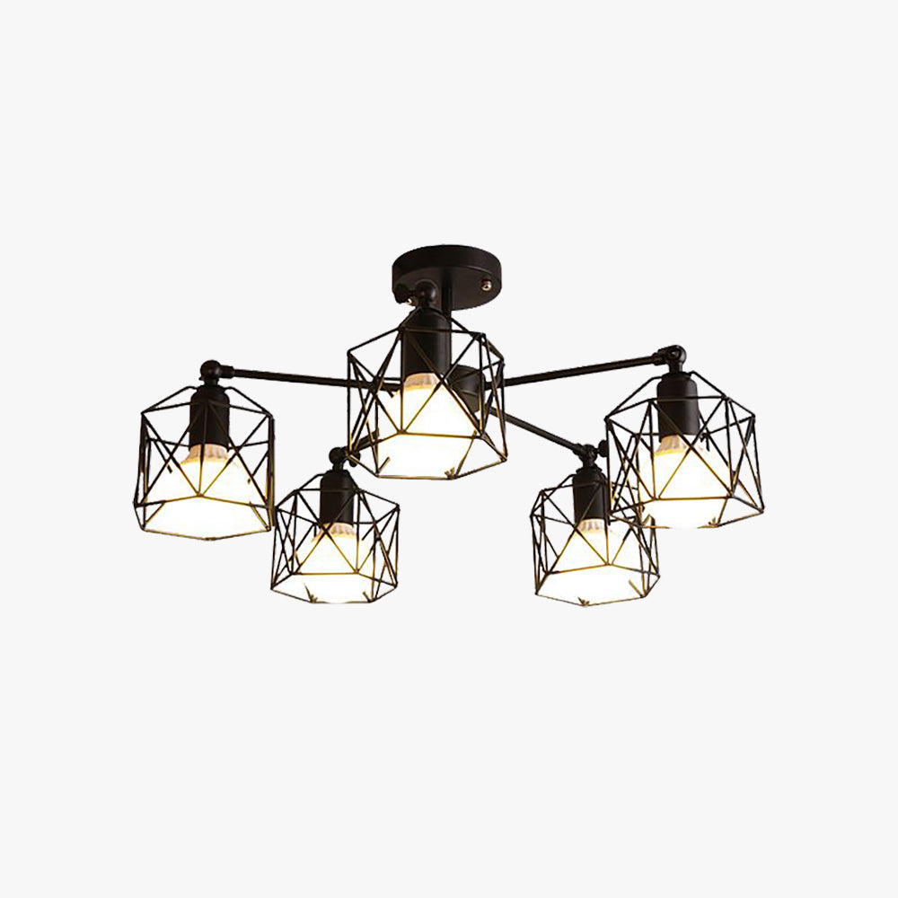 Arisha Modern LED Deckenleuchte Schwarz Schlaf/Wohnzimmer Metall