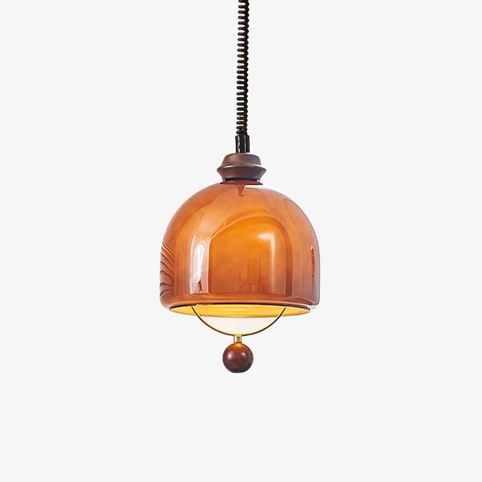 Elveise Minimalistische Pendelleuchte aus Holz in Dunkelwalnuss und Dunkelbraun