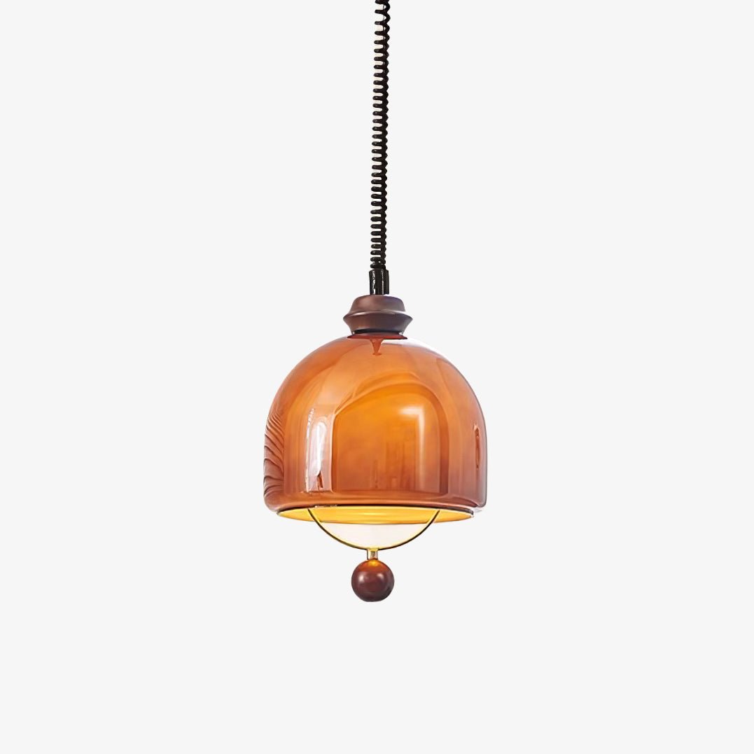 Elveise Minimalistische Pendelleuchte aus Holz in Dunkelwalnuss und Dunkelbraun