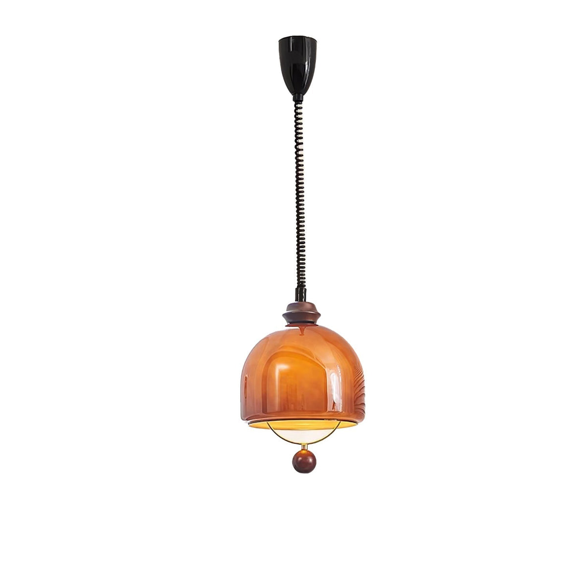 Elveise Minimalistische Pendelleuchte aus Holz in Dunkelwalnuss und Dunkelbraun