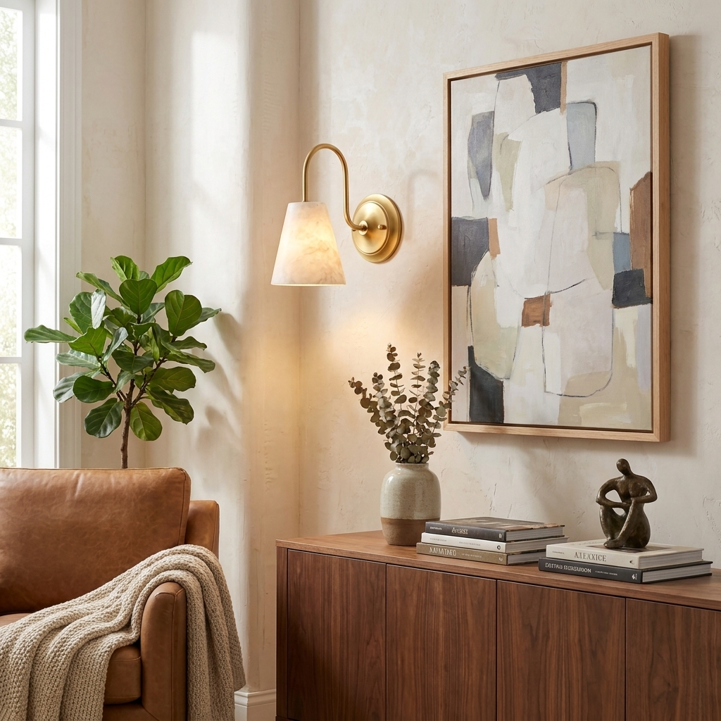 Yelmont Alabaster Wandleuchte