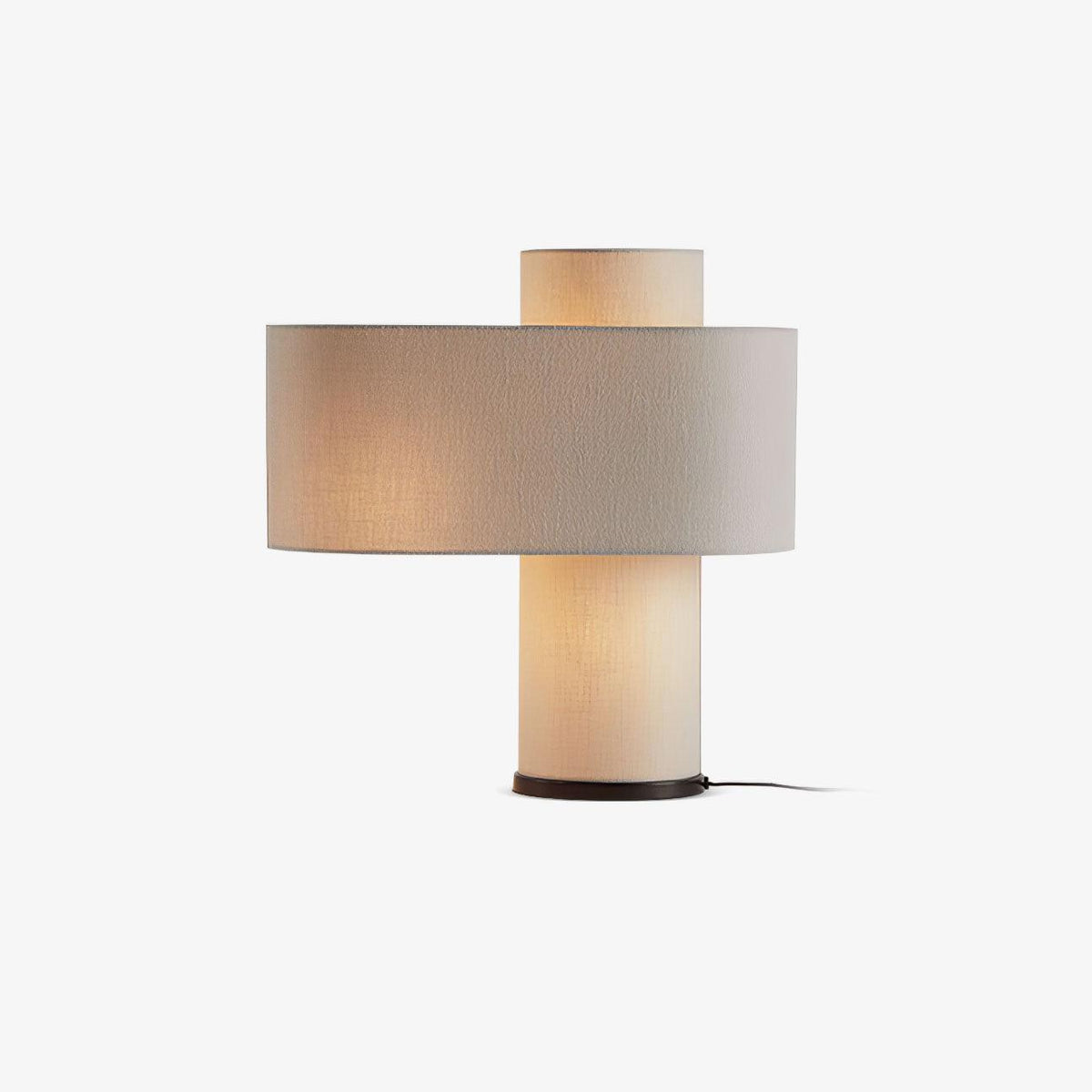 Eurvenil Minimalistische Tischleuchte aus Stoff in Beige