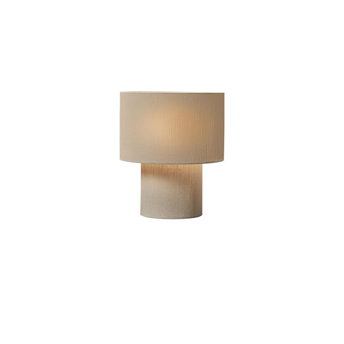 Kaleb Minimalistische Tischleuchte aus Stoff in Beige