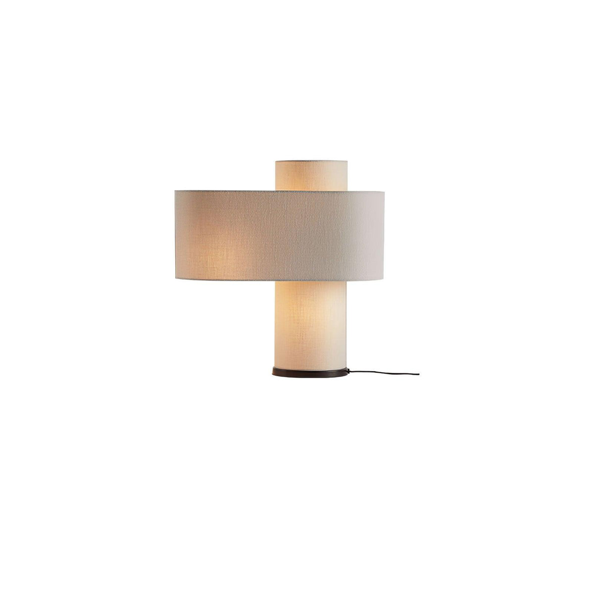 Eurvenil Minimalistische Tischleuchte aus Stoff in Beige