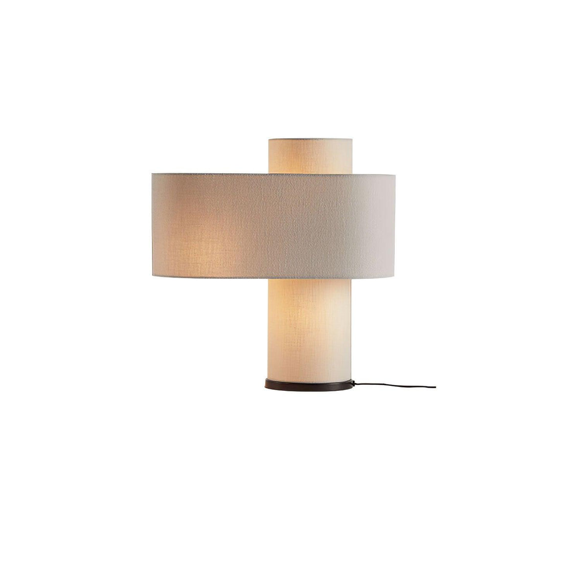 Eurvenil Minimalistische Tischleuchte aus Stoff in Beige