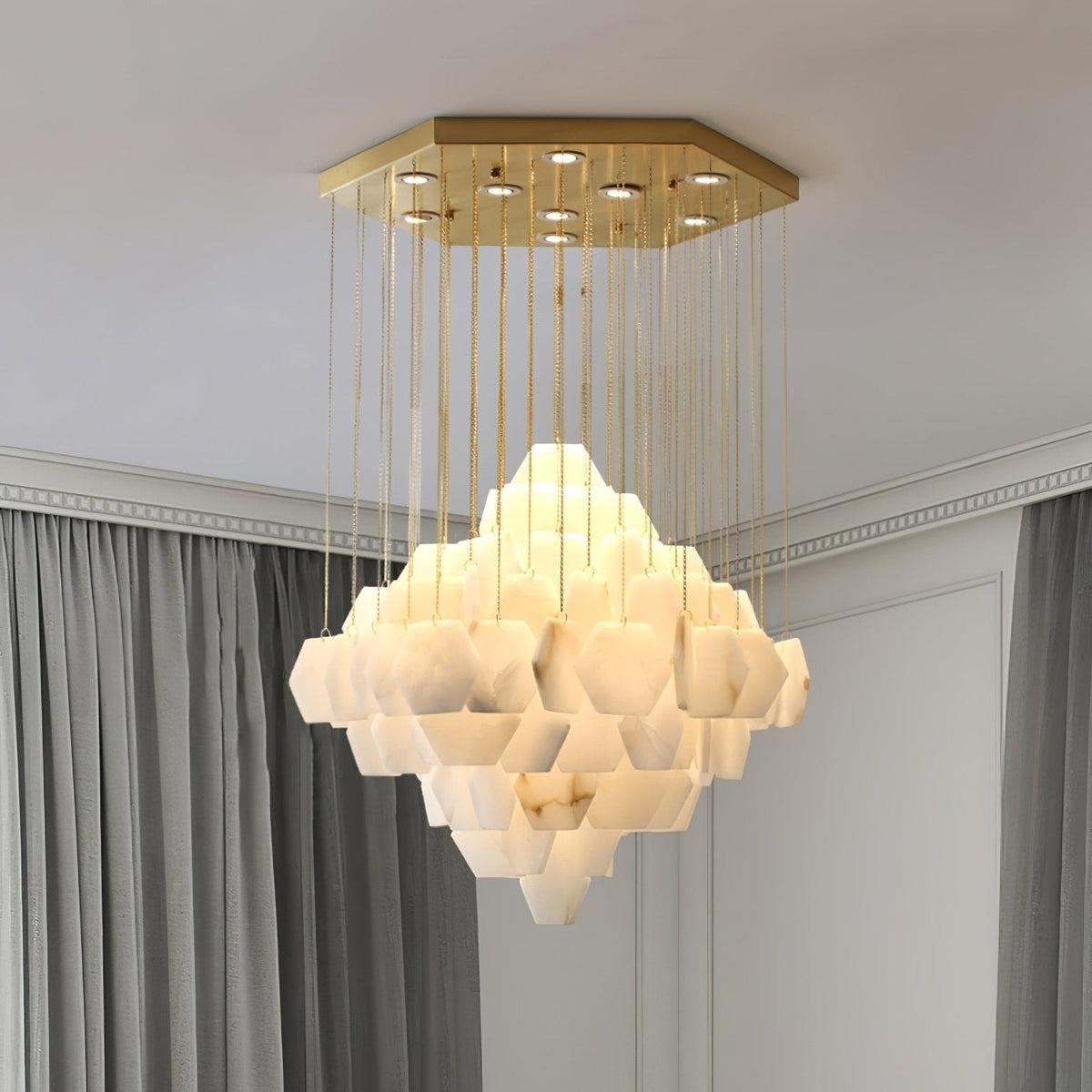 Avenanena Kronleuchter luxuriöse Kronleuchte aus Alabaster