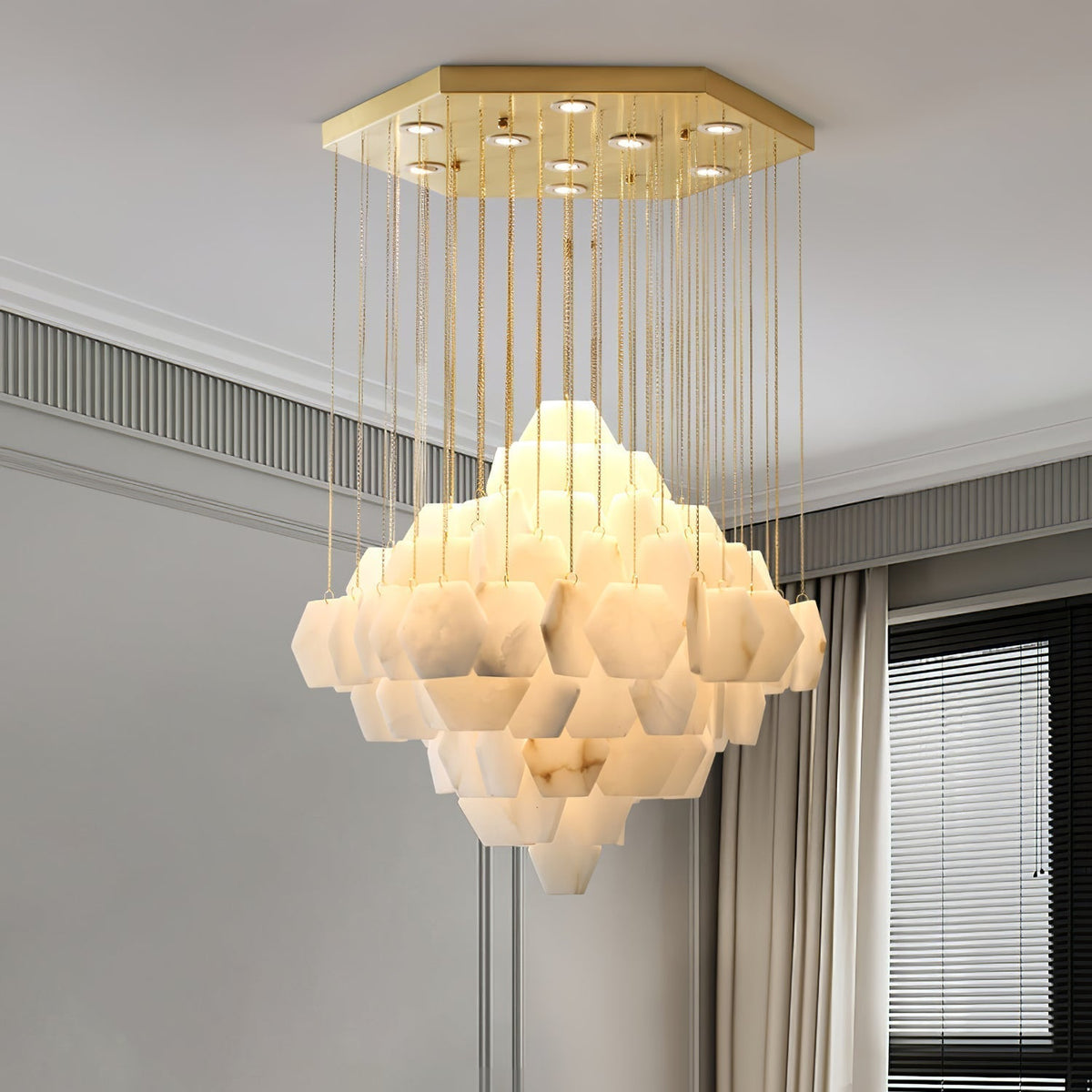 Avenanena Kronleuchter luxuriöse Kronleuchte aus Alabaster