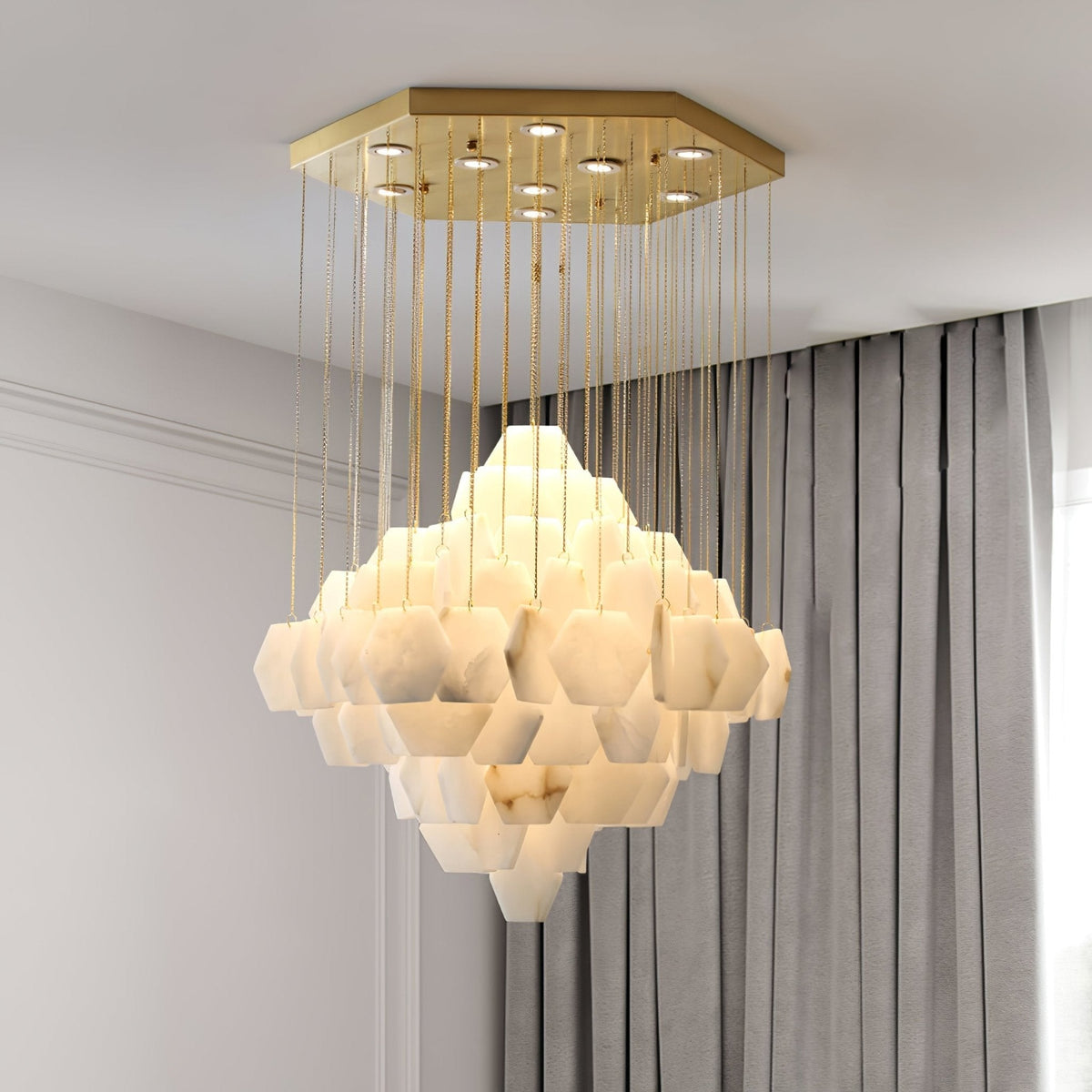 Avenanena Kronleuchter luxuriöse Kronleuchte aus Alabaster
