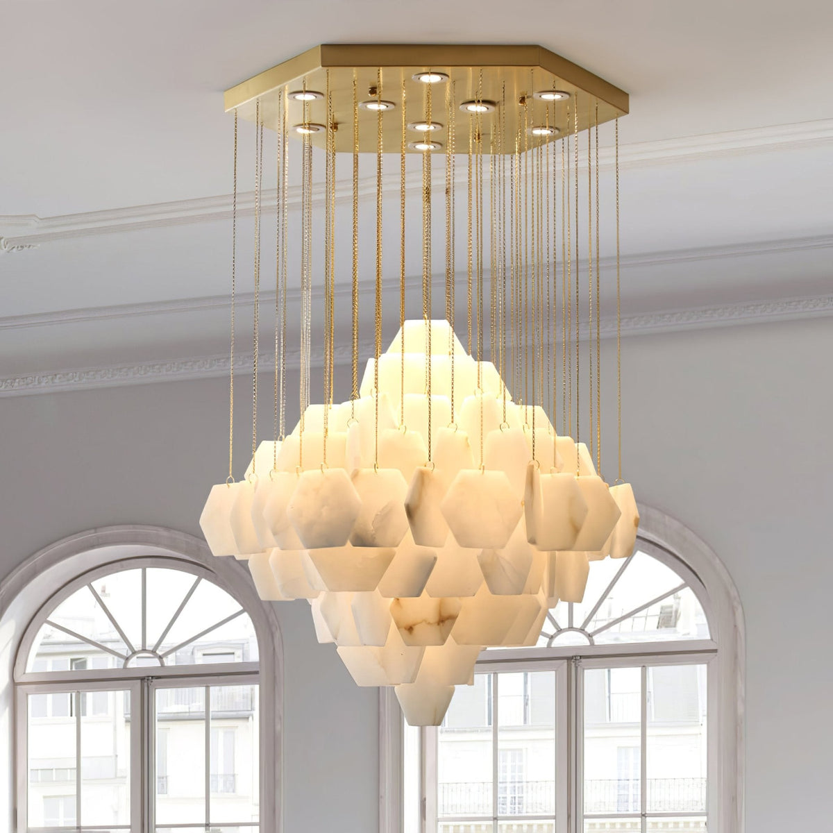 Avenanena Kronleuchter luxuriöse Kronleuchte aus Alabaster