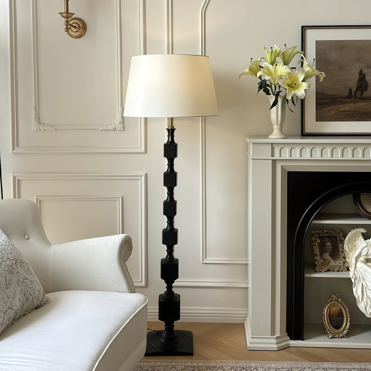 Sylarelle Hexas Stehleuchte aus Holz