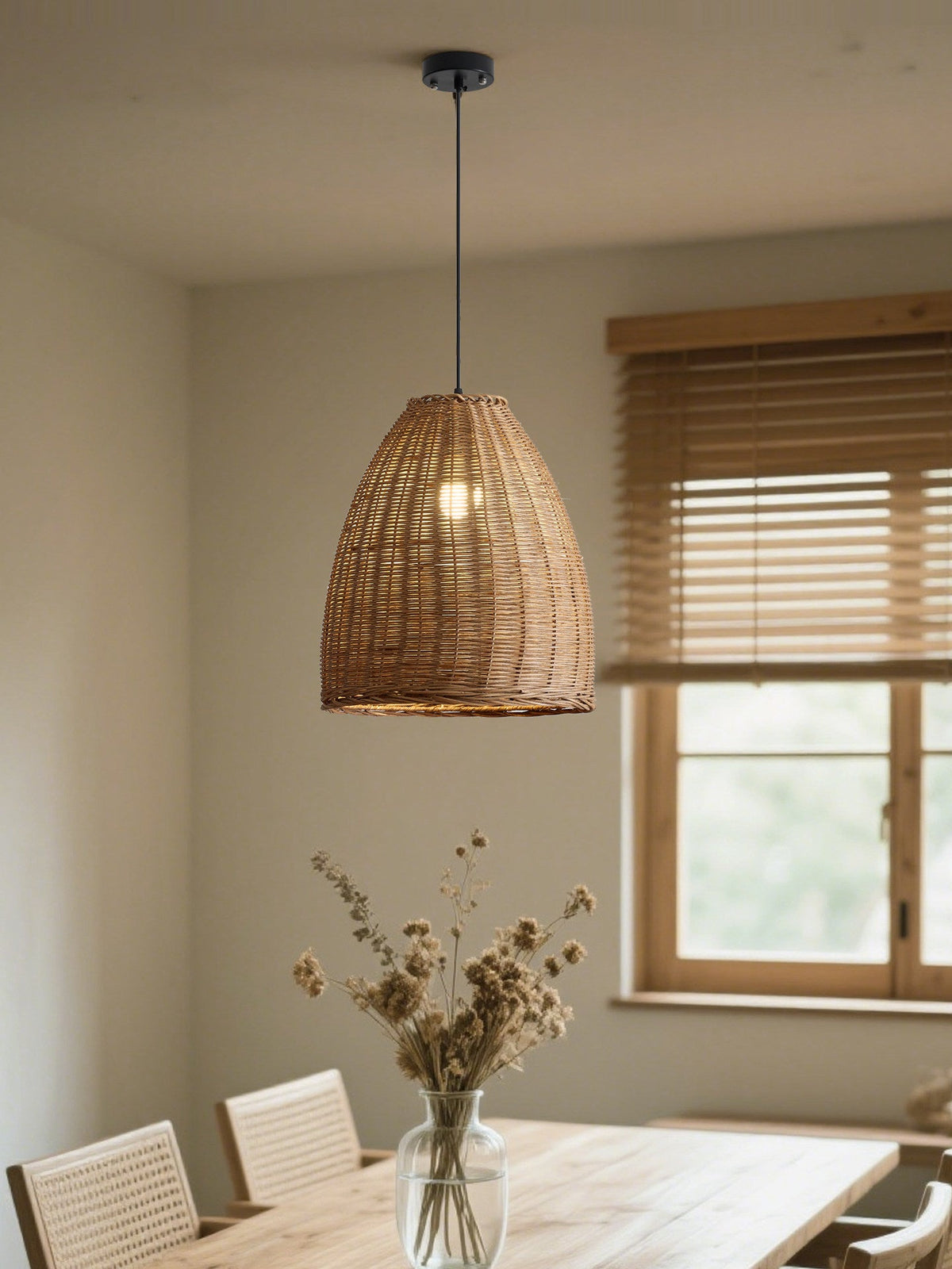 Jarrowcombe Pendelleuchte aus geflochtenem Rattan