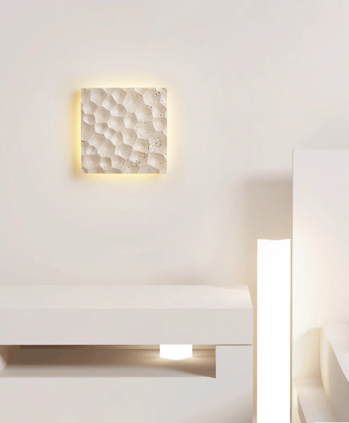 Seleaya Hexa Hive Stone Wandleuchte
