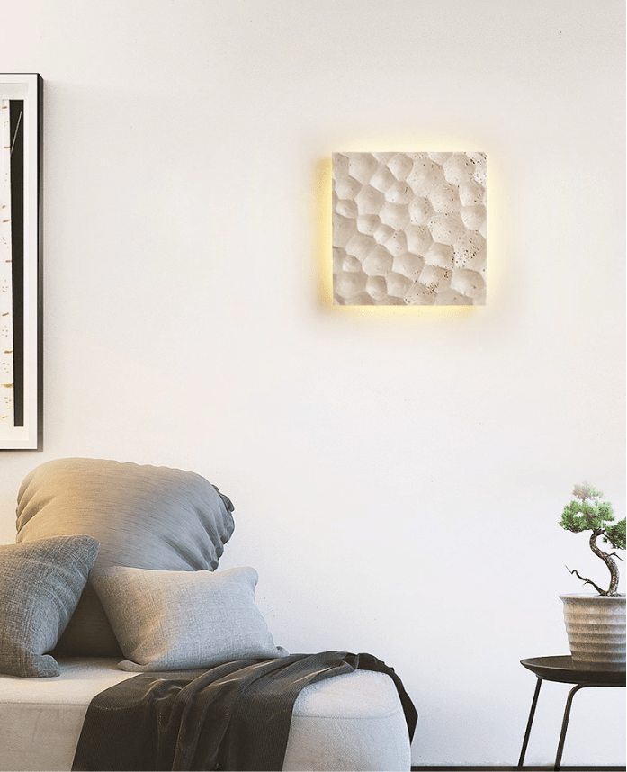 Seleaya Hexa Hive Stone Wandleuchte