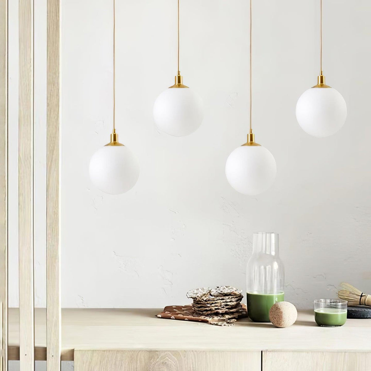 Orbita Minimalistische Messing-Pendelleuchte