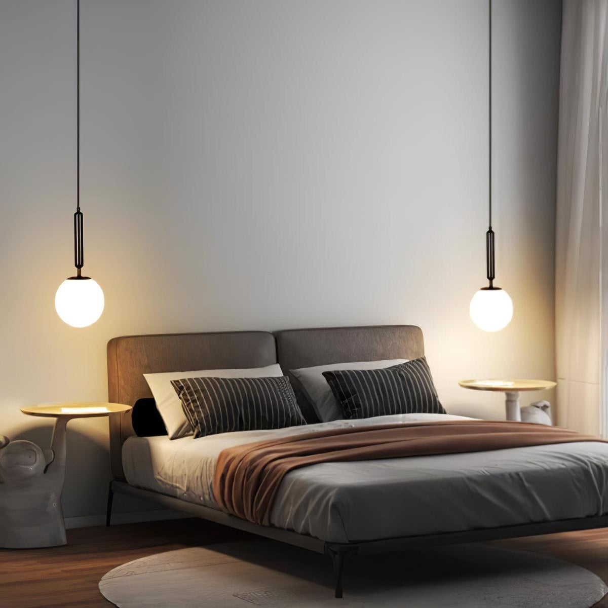 Orbita Minimalistische Messing-Pendelleuchte