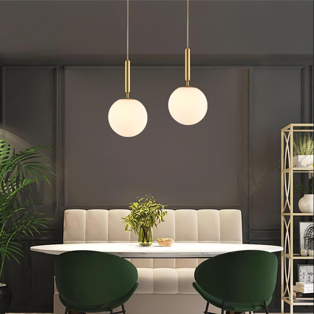 Orbita Minimalistische Messing-Pendelleuchte