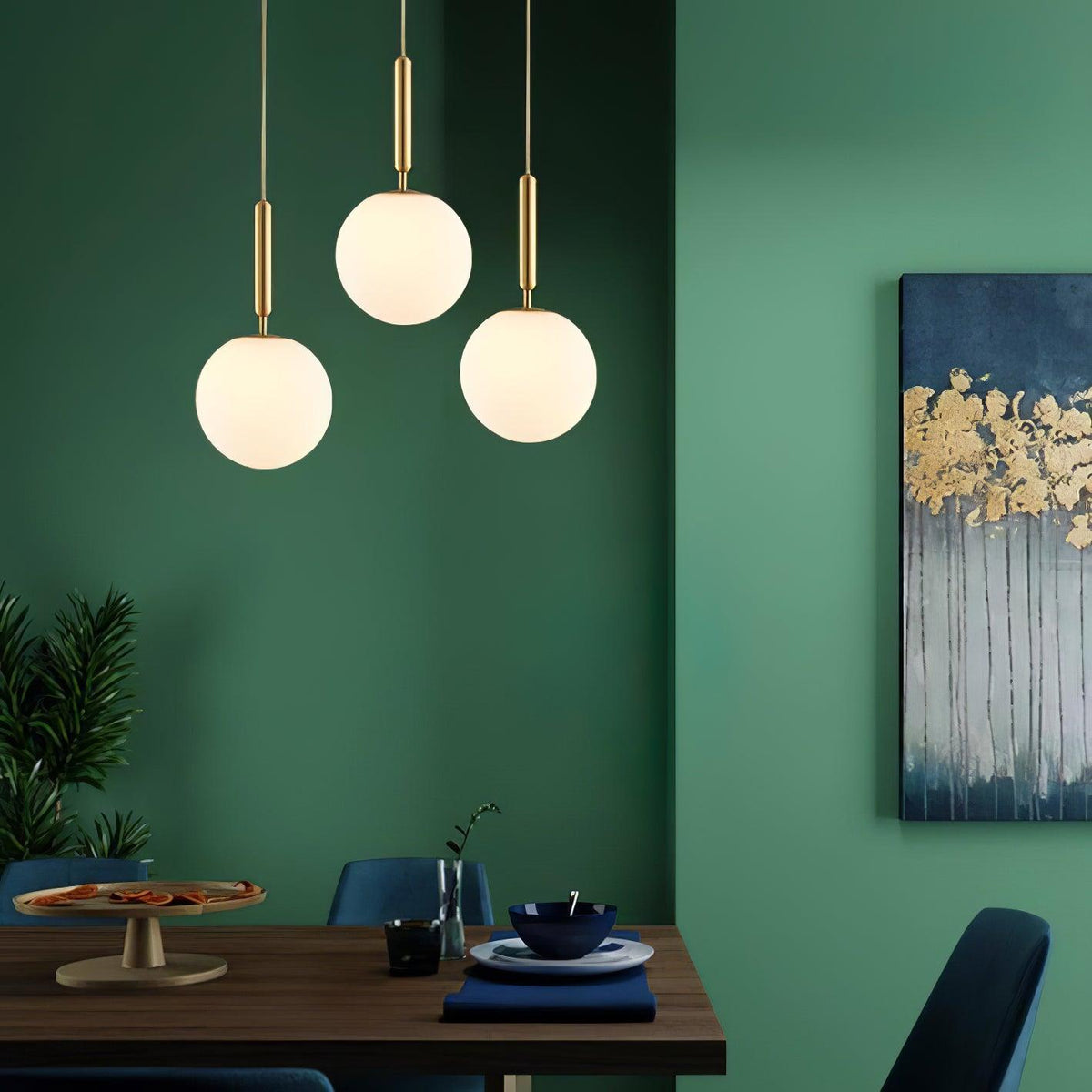 Orbita Minimalistische Messing-Pendelleuchte