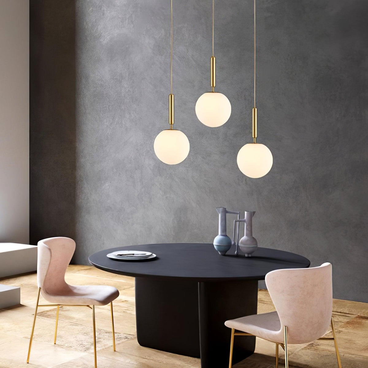 Orbita Minimalistische Messing-Pendelleuchte