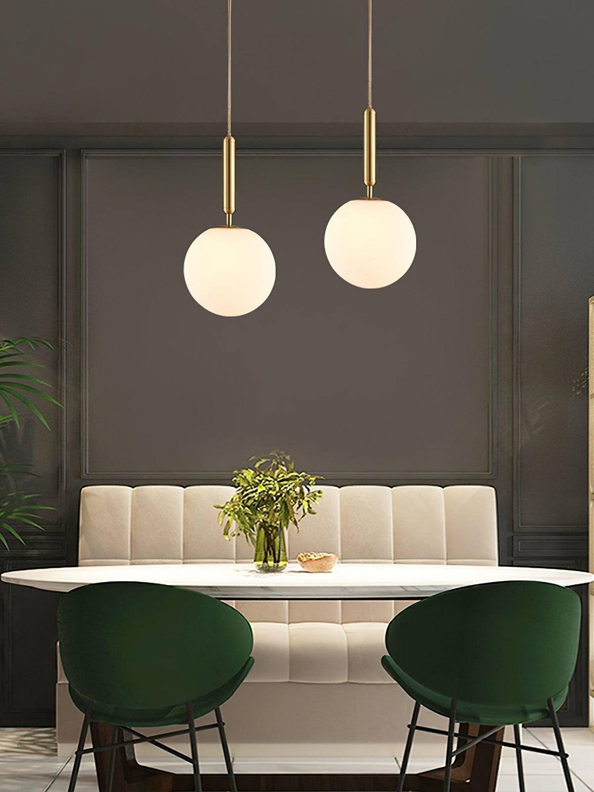 Orbita Minimalistische Messing-Pendelleuchte