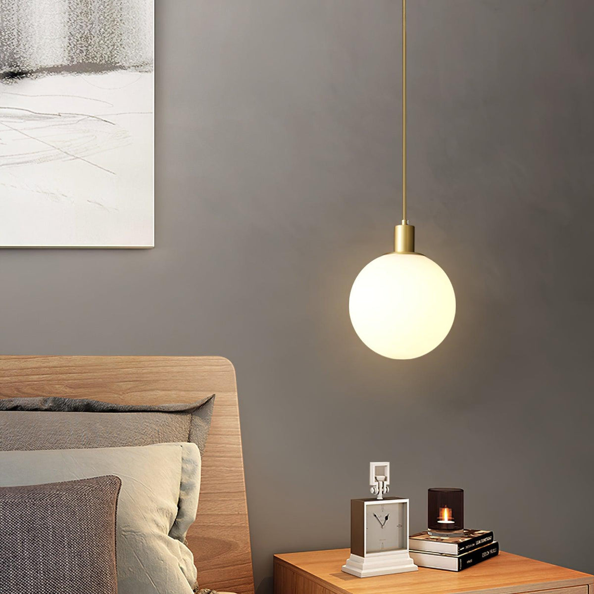 Orbita Minimalistische Messing-Pendelleuchte