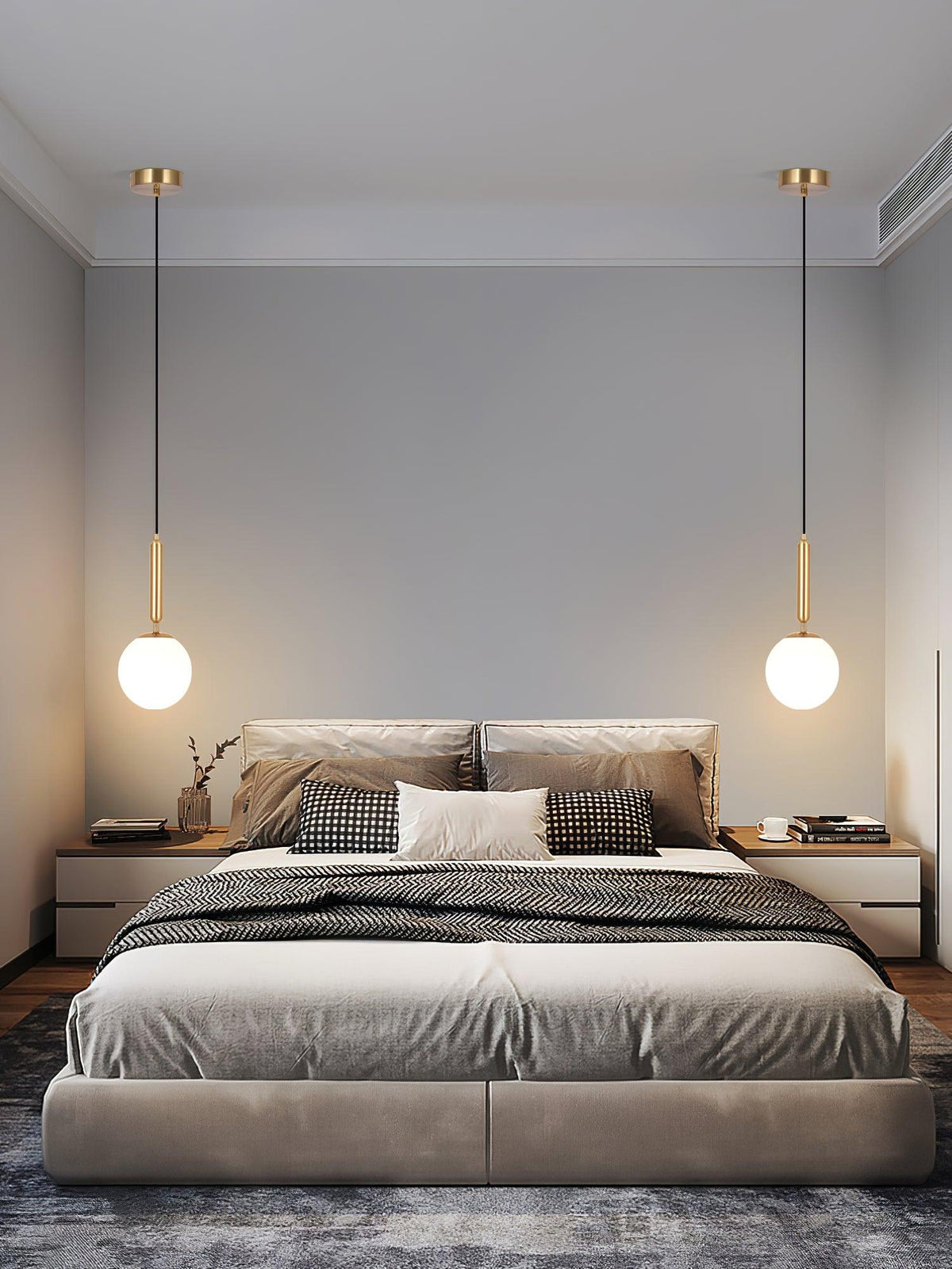 Orbita Minimalistische Messing-Pendelleuchte
