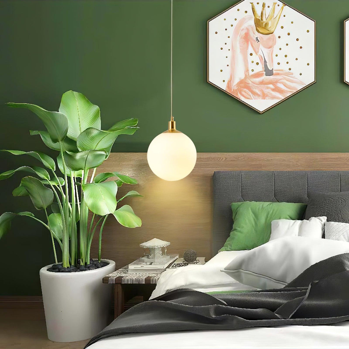 Orbita Minimalistische Messing-Pendelleuchte